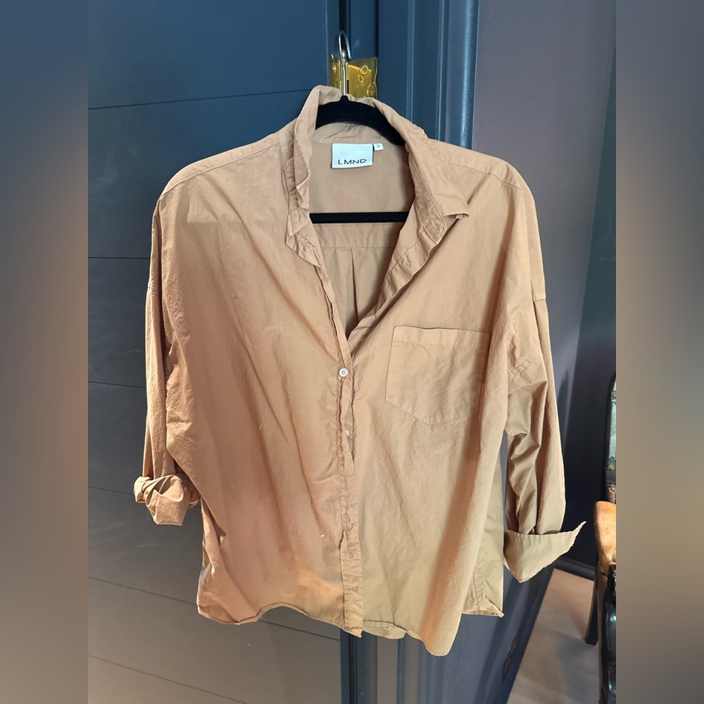 LMND Tan Button-Up Shirt